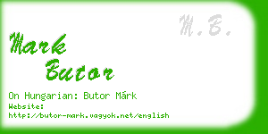 mark butor business card